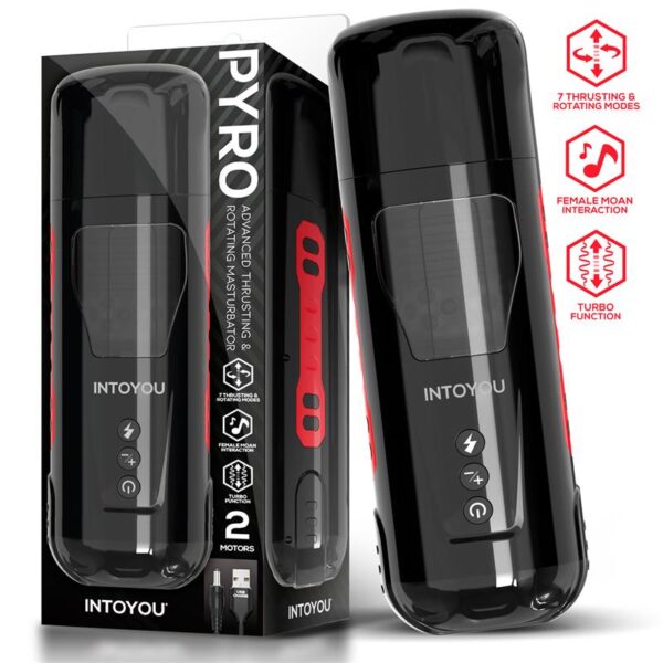 MASTURBADOR Masculino INTOYOU PYRO - Rotação e Gemidos