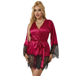 ROBE VERMELHO COM RENDA + TANGA L/XL