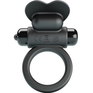 PRETTY LOVE - ANEL VIBRADOR DE COELHO DEBONAIRE 10 VIBRAÇÕES PRETO