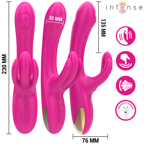 VIBRADOR COELHO MULTIFUNCIONAL BRITNEY 23 CM ROSA - Image 3