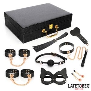 Kit de bondage LATETOBED BDSM LINE com 8 peças e estojo de armazenamento