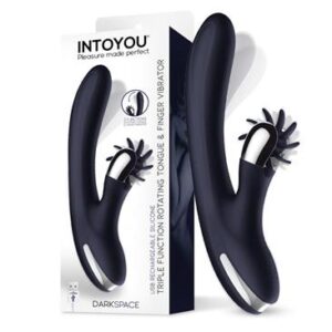 Vibrador INTOYOU Darkspace com Línguas Rotativas e Movimento de dedos