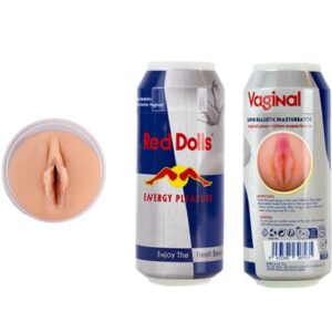 RED DOLL - LATA DE ENERGÉTICO PARA MASTURBAÇÃO MASCULINA COM VAGINA