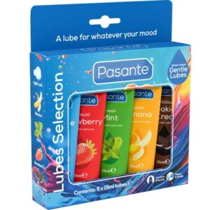 PACOTE DE LUBRIFICANTES COM SABORES VARIADOS - 5 UNIDADES X 15 ML
