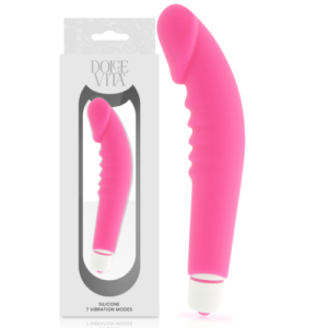 DOLCE VITA - VIBRADOR DE SILICONE ROSAPARA PRAZER REALISTA
