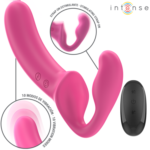 AMY VIBRADOR DUPLO 20 CM ROSA COM CONTROLE REMOTO - Image 2