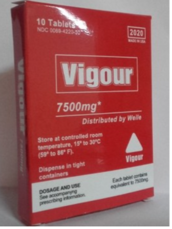 Vigour 7500 - 10 comprimidos