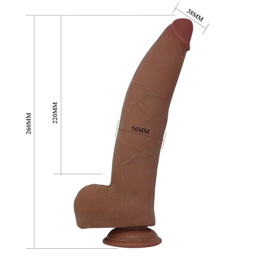ULRIC DILDO FLEXÍVEL REALISTA 26 CM Ø 5,5 CM TPE MARROM - Image 6