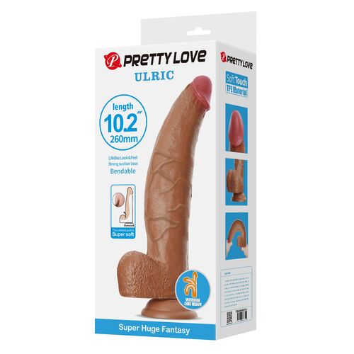 ULRIC DILDO FLEXÍVEL REALISTA 26 CM Ø 5,5 CM TPE MARROM - Image 3